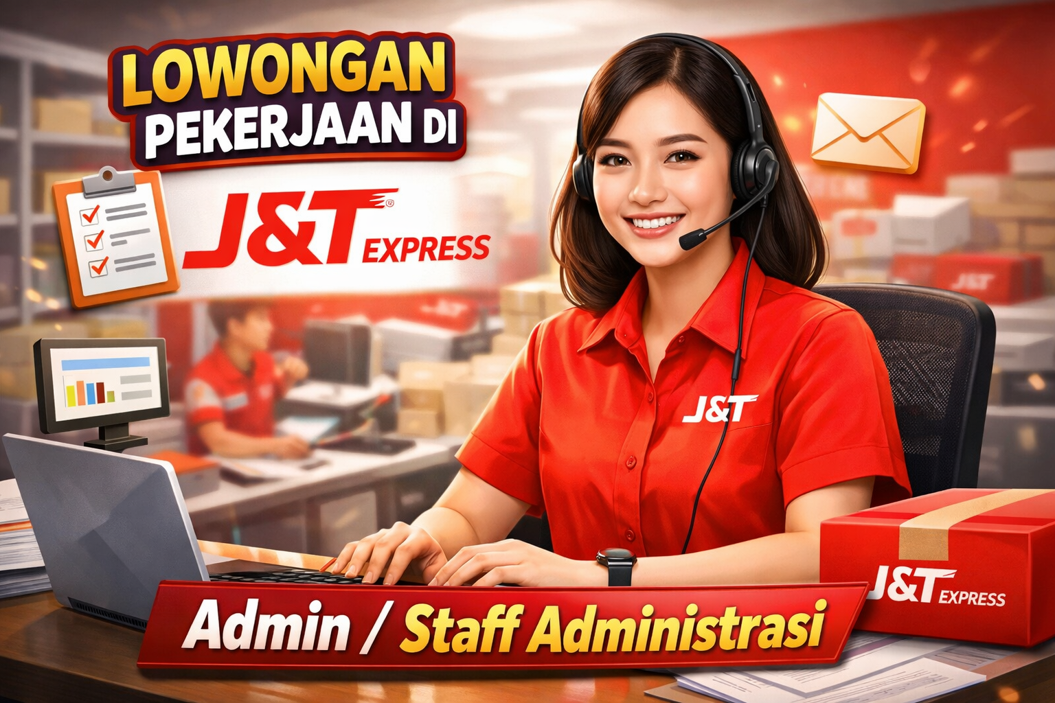 Lowongan Pekerjaan di J&T Admin / Staff Administrasi Terbaru 2026, Ini Syarat dan Cara Melamar