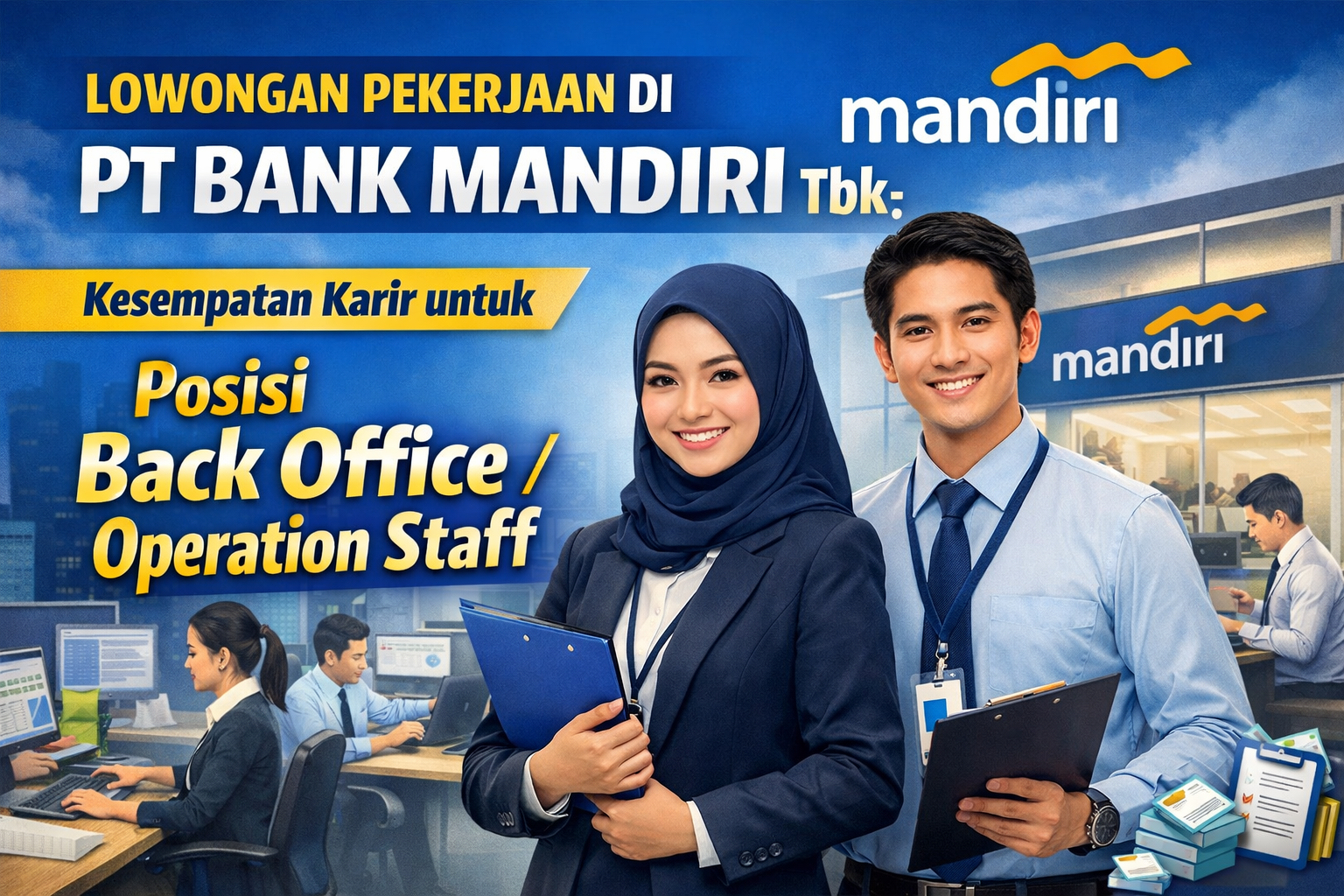 Lowongan Pekerjaan di PT Bank Mandiri Tbk: Kesempatan Karir untuk Posisi Back Office / Operation Staff